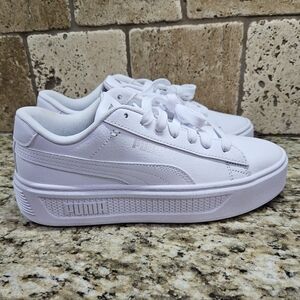 PUMA White Platform Sneakers